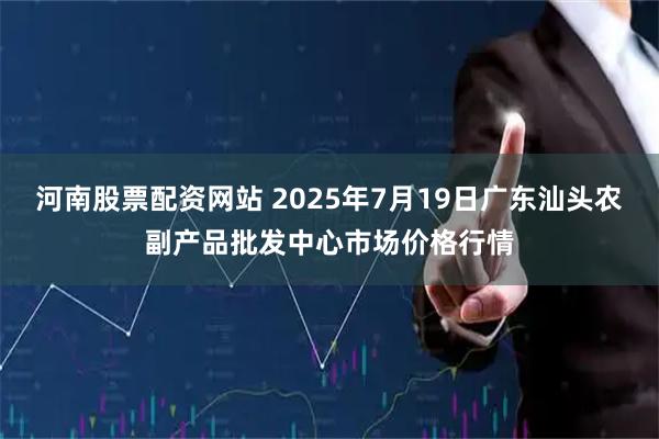 河南股票配资网站 2025年7月19日广东汕头农副产品批发中心市场价格行情