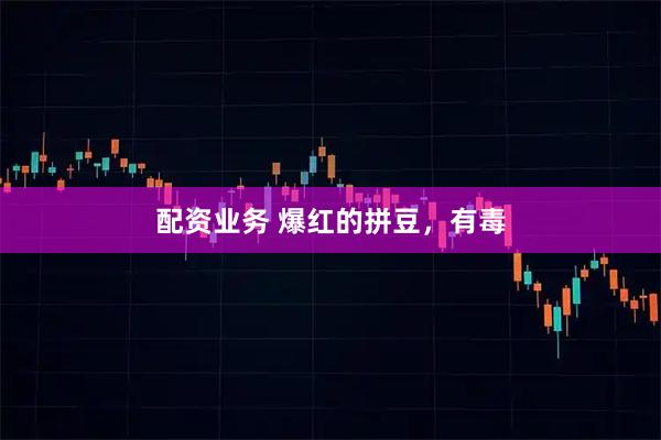配资业务 爆红的拼豆，有毒